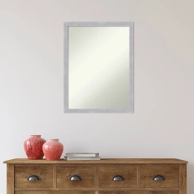20" X 26" Non-Beveled Grace Narrow Bathroom Wall Mirror Brushed Nickel - Amanti Art 8 20" X 26" Non-Beveled Grace Narrow Bathroom Wall Mirror Brushed Nickel - Amanti Art - Image 8