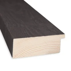 34" X 28" Beveled Bridge Black Wood Wall Mirror - Amanti Art