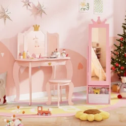 Tangkula Kids Jewelry Cabinet W/ Full-Length Mirror Foldable Drawer Anti-toppling System 10 Tangkula Kids Jewelry Cabinet W/ Full-Length Mirror Foldable Drawer Anti-toppling System -Umbra Home Decor Shop GUEST e3a0a357 a456 4bc1 b30c 0d2656ad6889