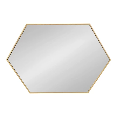 24.7" X36.7" Rhodes Hexagon Wall Mirror Gold - Kate & Laurel All Things Decor 1 24.7" X36.7" Rhodes Hexagon Wall Mirror Gold - Kate & Laurel All Things Decor