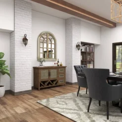 48" X 37" Farmhouse Classic Arched Window Design Decorative Wall Mirror - Olivia & May -Umbra Home Decor Shop GUEST e49968cd 16a1 463d a280 d0573cbf4ee5