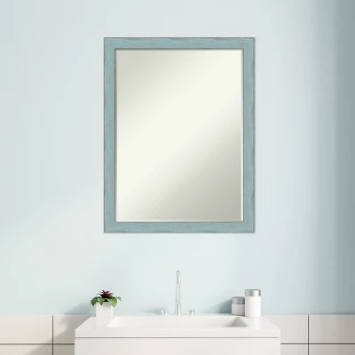 Amanti Art Sky Blue Rustic Petite Bevel Wood Bathroom Wall Mirror 26.25 X 20.25 In. 5 Amanti Art Sky Blue Rustic Petite Bevel Wood Bathroom Wall Mirror 26.25 X 20.25 In. - Image 5