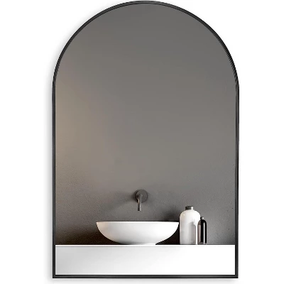 Ridstar 20 In. W X 30 In. H Black Arched Bathroom Mirror 1 Ridstar 20 In. W X 30 In. H Black Arched Bathroom Mirror
