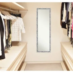 Scratched Wave Chrome Framed Full Length On The Door Mirror - Amanti Art -Umbra Home Decor Shop GUEST e53ef598 2a12 4f9e 8fa7 21e02ce474f0