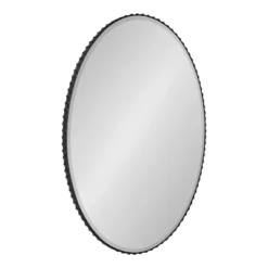 23"x32" Elmora Fluted Oval Wall Mirror - Kate & Laurel All Things Decor -Umbra Home Decor Shop GUEST e5558031 0e81 4a92 8bee b2f701ab93ae