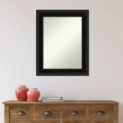 24" X 30" Non-Beveled Parlor Bathroom Wall Mirror Black - Amanti Art -Umbra Home Decor Shop GUEST e5776e3b 1f53 4b04 a371 bf7f75b5418c