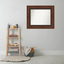 38" X 32" Non-Beveled Decorative Bathroom Wall Mirror Bronze - Amanti Art -Umbra Home Decor Shop GUEST e6348e3e 1c8a 48cb 9502 1b09e8bf539b