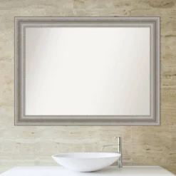 44" X 33" Non-Beveled Parlor Bathroom Wall Mirror Silver - Amanti Art -Umbra Home Decor Shop GUEST e63bf3f1 4f85 4962 8297 2063aaae7031