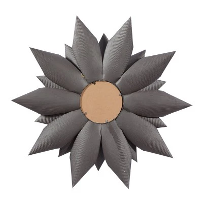 Metal Starburst Wall Mirror Light Brown - Olivia & May 2 Metal Starburst Wall Mirror Light Brown - Olivia & May - Image 2