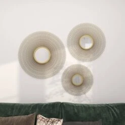 Metal Sunburst Round Wall Decor With Mirror Accent Set Of 3 Gold - Olivia & May 14 Metal Sunburst Round Wall Decor With Mirror Accent Set Of 3 Gold - Olivia & May -Umbra Home Decor Shop GUEST e68f9334 8bf6 495b bafa 2abe3f6381de
