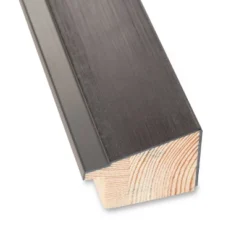 31" X 25" Non-Beveled Domus Wood Bathroom Wall Mirror Dark Silver - Amanti Art