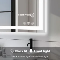 Lirago 24 Inch X36 Inch Anti Fog LED Bathroom Mirror Dual Light Source Three Lighting Modes -Umbra Home Decor Shop GUEST e6eaacc4 9e3d 48ff a701 e9e74cb71f36