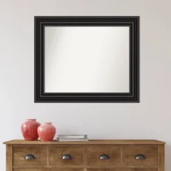 34" X 28" Non-Beveled Colonial Bathroom Wall Mirror Black - Amanti Art 13 34" X 28" Non-Beveled Colonial Bathroom Wall Mirror Black - Amanti Art -Umbra Home Decor Shop GUEST e754fb8c 0ed5 4423 89da 4165b97c7a62