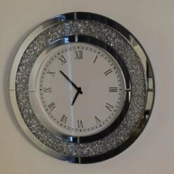 Round Mirror Wall Clock Crushed Diamond -Umbra Home Decor Shop GUEST e7b05198 63cb 41fb 8ceb 20a918f0ed0c