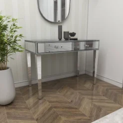 Glam Mirror And Wood Console Table Desk Silver - Olivia & May 30 Glam Mirror And Wood Console Table Desk Silver - Olivia & May -Umbra Home Decor Shop GUEST e81db10d d349 4d50 8c9f e8bd32122edc