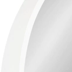 24" Wheeler Round Wall Mirror White - Kate & Laurel All Things Decor -Umbra Home Decor Shop GUEST e90df435 57c5 4477 989e d76fd83d498c