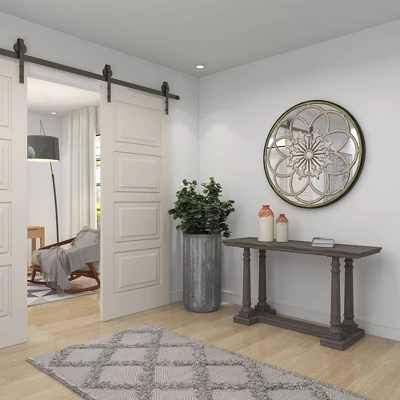 Wood Floral Medallion Wall Mirror White - Olivia & May 12 Wood Floral Medallion Wall Mirror White - Olivia & May - Image 12