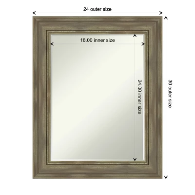 Amanti Art Alexandria Petite Bevel Wood Bathroom Wall Mirror 3 Amanti Art Alexandria Petite Bevel Wood Bathroom Wall Mirror - Image 3