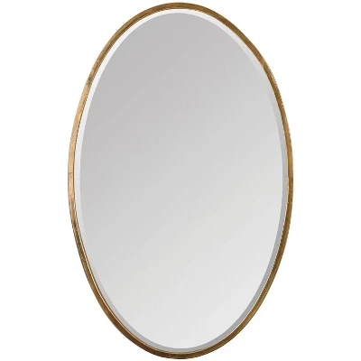 Uttermost Herleva 17 3/4" X 28" Antique Gold Oval Wall Mirror 1 Uttermost Herleva 17 3/4" X 28" Antique Gold Oval Wall Mirror