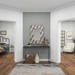 Wood Wall Mirror With Diamond Pattern Beige - Olivia & May -Umbra Home Decor Shop GUEST eaaae4cb d325 41fe a72c b201c17944b4