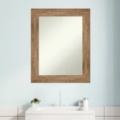 24" X 30" Non-Beveled Owl Wood Bathroom Wall Mirror Brown - Amanti Art -Umbra Home Decor Shop GUEST eab5c7dd 9d59 4d63 b4c4 17427dd56749