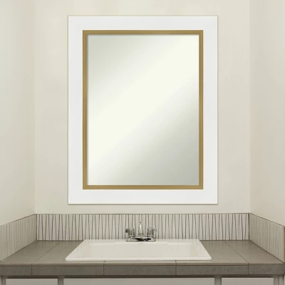 23" X 29" Non-Beveled Eva Bathroom Wall Mirror White - Amanti Art: Modern Rectangular Vanity, Includes Mounting Hardware 8 23" X 29" Non-Beveled Eva Bathroom Wall Mirror White - Amanti Art: Modern Rectangular Vanity, Includes Mounting Hardware - Image 8