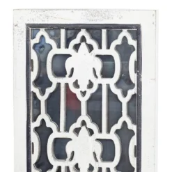 Wood Geometric Intricately Carved Wall Decor With Mirror Set Of 2 White - Olivia & May -Umbra Home Decor Shop GUEST eb0afd71 81cc 406c 9ffe ad1af996c1bc