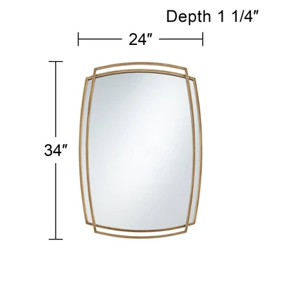 Uttermost Amherst Gold Layered Metal 24" X 34" Wall Mirror 6 Uttermost Amherst Gold Layered Metal 24" X 34" Wall Mirror - Image 6