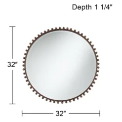 Uttermost Round Vanity Decorative Wall Mirror Rustic Beveled Glass Dark Bronze Beaded Iron Frame 32" Wide For Bathroom Living Room 11 Uttermost Round Vanity Decorative Wall Mirror Rustic Beveled Glass Dark Bronze Beaded Iron Frame 32" Wide For Bathroom Living Room -Umbra Home Decor Shop GUEST ebdb0c86 7f43 45ac 87bd 59726855679d