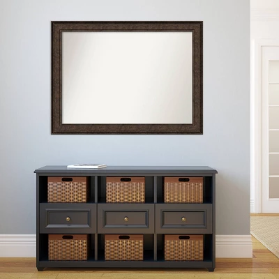 44" X 33" Non-Beveled Ridge Bronze Bathroom Wall Mirror - Amanti Art 4 44" X 33" Non-Beveled Ridge Bronze Bathroom Wall Mirror - Amanti Art - Image 4