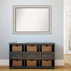 43" X 32" Non-Beveled Salon Silver Bathroom Wall Mirror - Amanti Art -Umbra Home Decor Shop GUEST ec779986 be99 45d8 acae 784b5a717eae