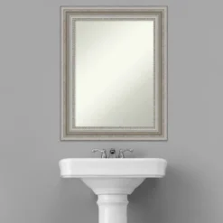 24" X 30" Non-Beveled Parlor Bathroom Wall Mirror Silver - Amanti Art -Umbra Home Decor Shop GUEST ecc3e477 d480 4bfe 8f3c c7e4a959ff92