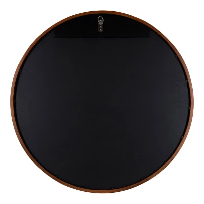 30" McLean Round Wall Mirror Walnut Brown - Kate & Laurel All Things Decor 3 30" McLean Round Wall Mirror Walnut Brown - Kate & Laurel All Things Decor - Image 3