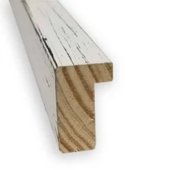 39" X 28" Non-Beveled Shiplap White Narrow Wood Bathroom Wall Mirror - Amanti Art