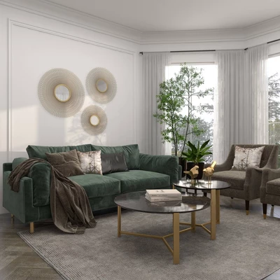 Metal Sunburst Round Wall Decor With Mirror Accent Set Of 3 Gold - Olivia & May 8 Metal Sunburst Round Wall Decor With Mirror Accent Set Of 3 Gold - Olivia & May - Image 8