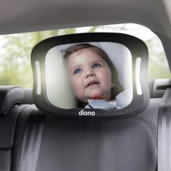 Diono Easy View XXL Baby Car Mirror, Extra Wide View, For Rear Facing Infant, LED Night Light, Black -Umbra Home Decor Shop GUEST ee0a9ac1 fe97 4b56 955e e754b422e867