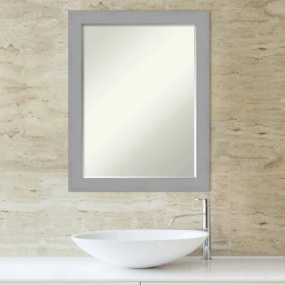 Brushed Petite Bevel Bathroom Wall Mirror 7 Brushed Petite Bevel Bathroom Wall Mirror - Image 7
