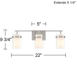 Possini Euro Design Kazran Modern Wall Light Brushed Nickel Hardwire 21 1/4" 3-Light Fixture Frosted White Glass For Mirror Vanity 13 Possini Euro Design Kazran Modern Wall Light Brushed Nickel Hardwire 21 1/4" 3-Light Fixture Frosted White Glass For Mirror Vanity -Umbra Home Decor Shop GUEST eeb064ef b6c8 4c10 9389 f01d41aee57c