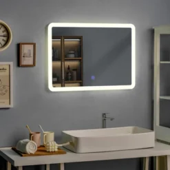Costway Wall Mounted Rectangle Bathroom LED Mirror Dimmable Touch 3-Color Frameless 17 Costway Wall Mounted Rectangle Bathroom LED Mirror Dimmable Touch 3-Color Frameless -Umbra Home Decor Shop GUEST eecc06db d1d2 495d b249 f6145ec0b5ed