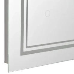 Kleankin 32" X 24" LED Bathroom Mirror, Lighted Vanity Mirror, Wall Mounted With Smart Touch, Horizontally And Vertically, Waterproof, Plug-in, Silver -Umbra Home Decor Shop GUEST ef7c9cf8 bbbb 4684 92f9 4e08189b3456