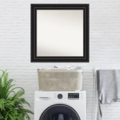 32" X 32" Non-Beveled Colonial Black Wall Mirror - Amanti Art -Umbra Home Decor Shop GUEST ef7e2f23 4b9d 481c 8def 0fc1c9dcd411