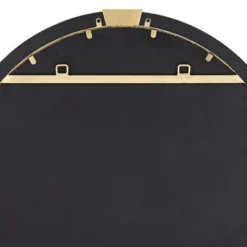 Noble Park Kensington Round Vanity Wall Mirror Modern Glam Black Gold Wood Frame 32" Wide Bathroom Bedroom Living Room Home House Office -Umbra Home Decor Shop GUEST efeadac1 1fbb 4d76 9036 7c6c78e7966c