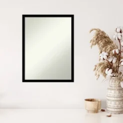 20" X 26" Non-Beveled Jet Black Wall Mirror - Amanti Art -Umbra Home Decor Shop GUEST f017d855 9d87 4ac3 bb22 9372806ab9a9