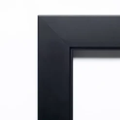 Amanti Art Corvino Black Narrow Beveled Wood Bathroom Wall Mirror