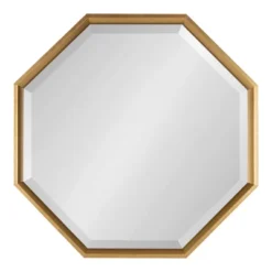 Calder Octagon Wall Mirror Gold - Kate & Laurel All Things Decor