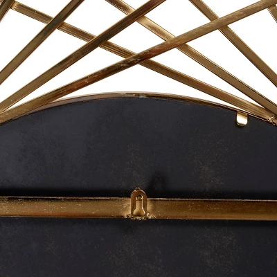 Metal Geometric Wall Mirror - Olivia & May 2 Metal Geometric Wall Mirror - Olivia & May - Image 2