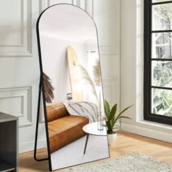 Ramya Arched Floor Mirror Mirror With Stand, Solid Wood Frame Wall Mirror, Modern & Contemporary Full Length Mirror - The Pop Home -Umbra Home Decor Shop GUEST f1358e61 e954 49c5 b57a 0dcd0cf57af4