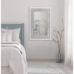 20" X 29.7" Deely Rectangle Wall Mirror White - Kate & Laurel All Things Decor -Umbra Home Decor Shop GUEST f1c24e60 08e9 428a 9d75 ccc1726ae6bb