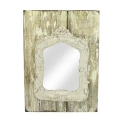 Raz Imports New Romance Brown Victorian Detail Decorative Wooden Wall Mirror 15.75"H