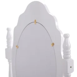 Tangkula White Vanity Mirror Wood Makeup Dressing Table Stool Set White (Mirror, 3 Drawers, Stool) -Umbra Home Decor Shop GUEST f337c7f2 588e 40e3 a956 eecaddfc7ac2